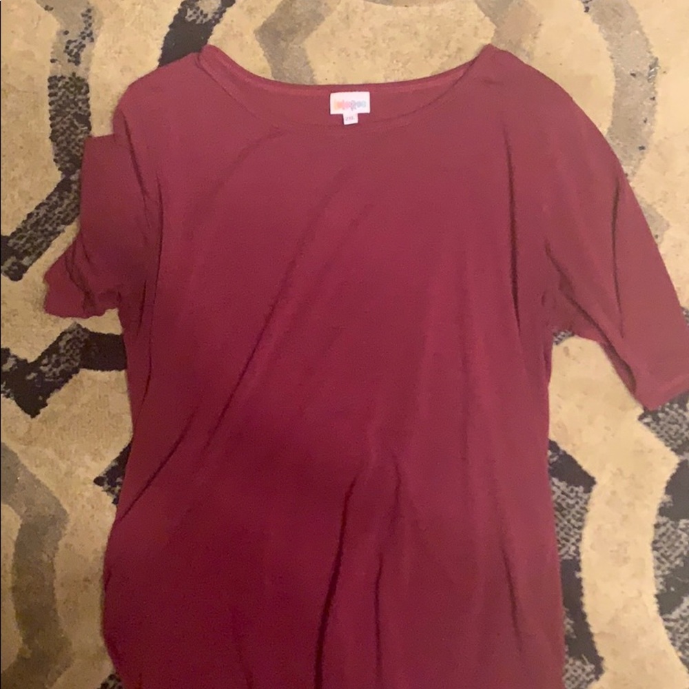 Maroon top
